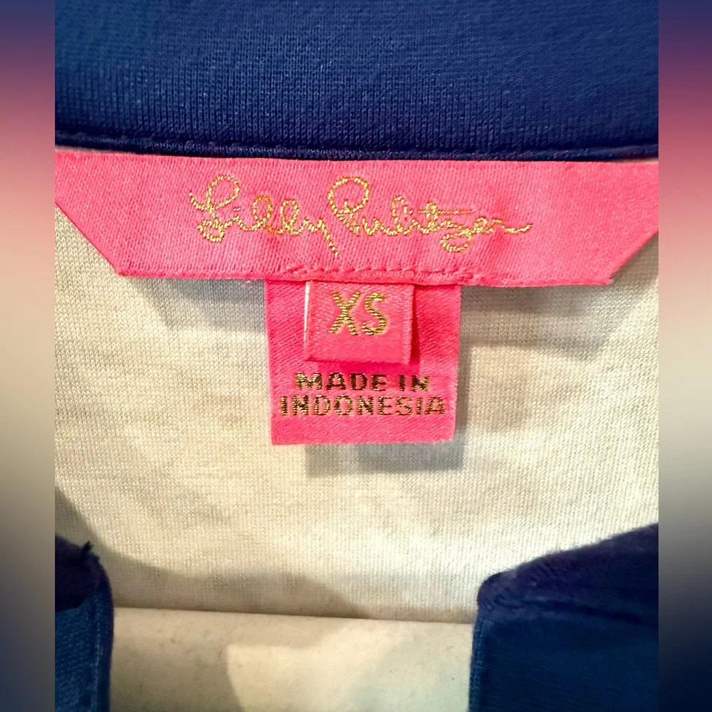 Lilly Pulitzer Ainslee dress in lunar blue palm beach petals, XS. - Picture 2 of 5